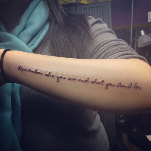 arm quote tattoos women fashion