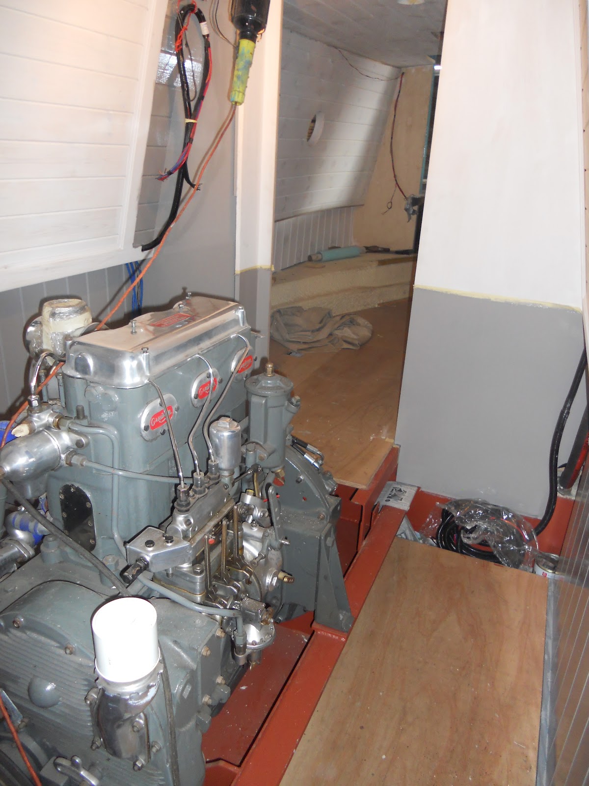 Harris & Watson Narrowboat Build Engine room paintwork