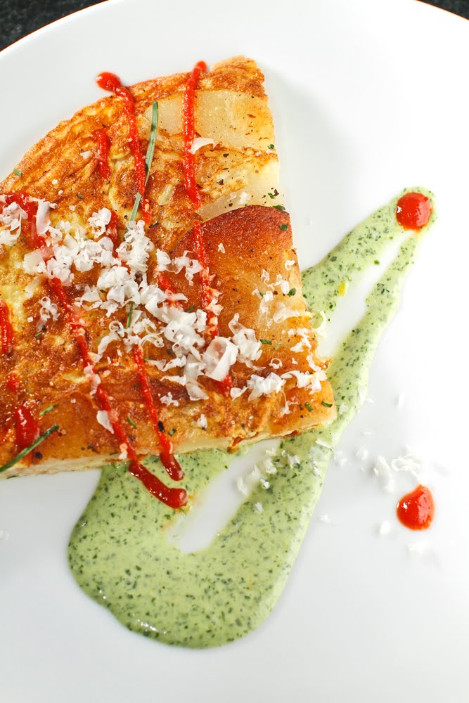 The Chubby Vegetarian Smoked SunDried Tomato Tortilla + Herbed Aioli