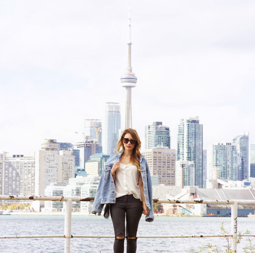 Ootd Jaket Denim Oversize OOTD Oversized Black Denim Shirt Jacket Tine Maria / Check