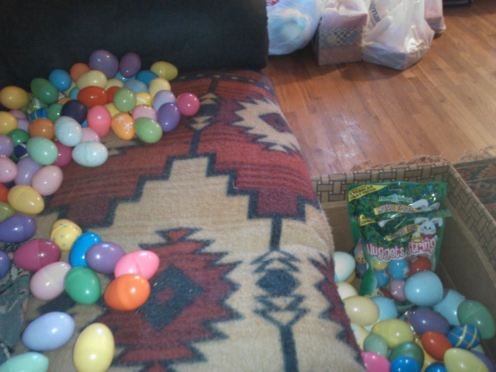 getting ready for massive Easter egg hunt
