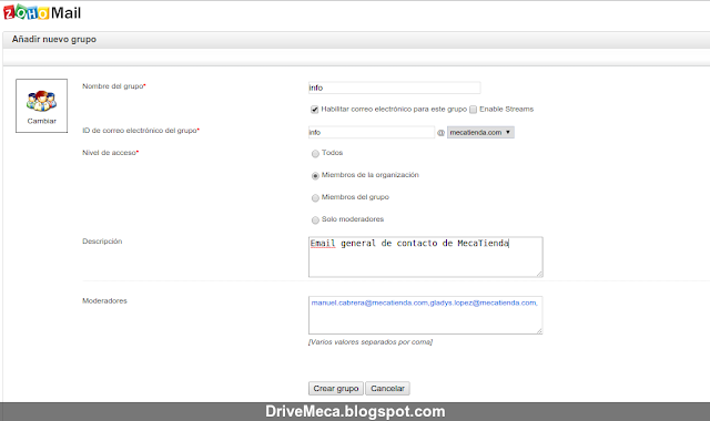 DriveMeca configurando un servicio online GRATUITO de mail server