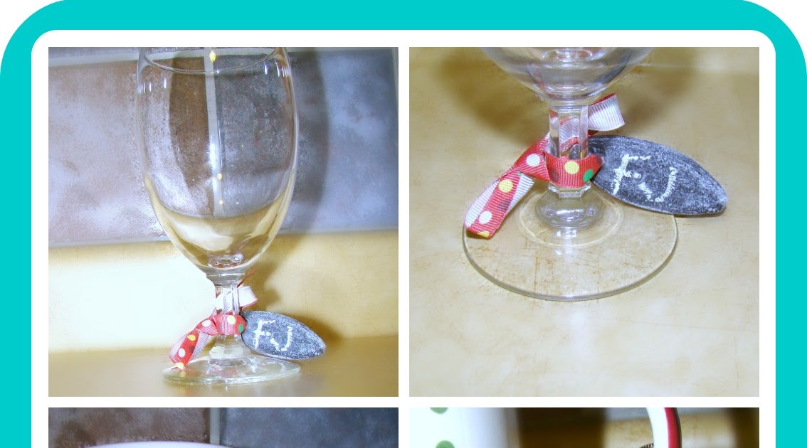 Fireflies and Jellybeans Chalkboard Wine Charms