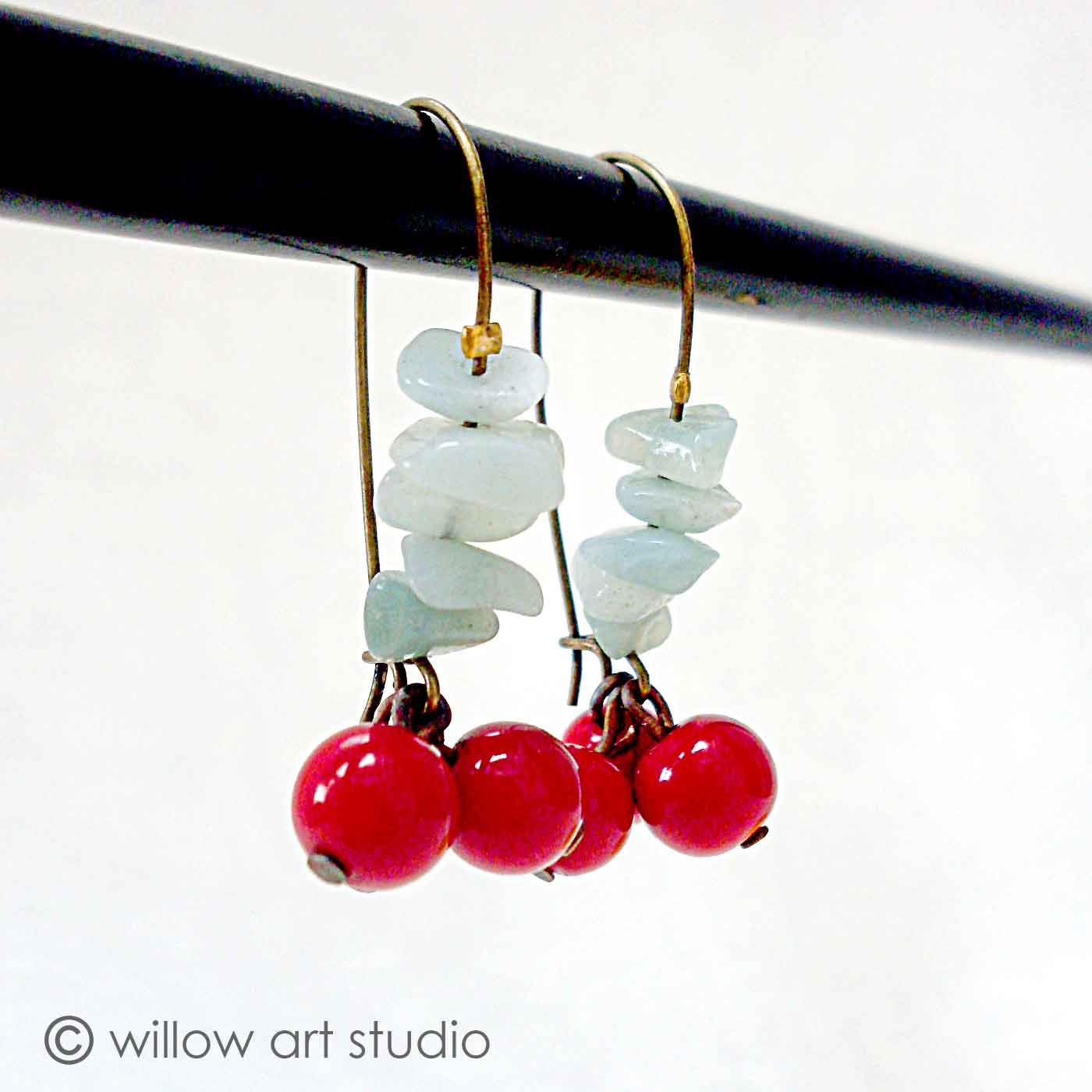 Willow Art Studio Vintage Cherry Earrings