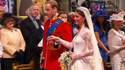 The weds almost out of Westminster Abbey. YouTube 2011.