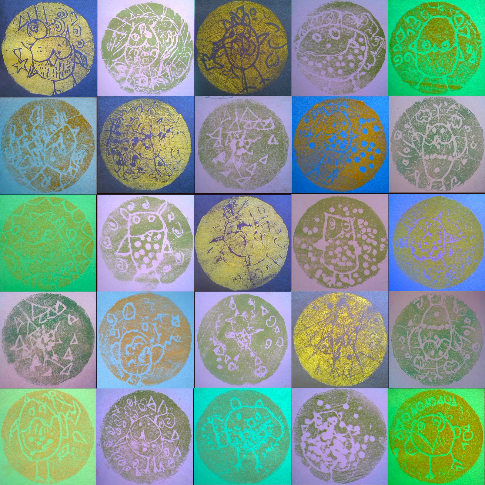 ArtMommie Kindergarten Owl Printmaking Project Foam Etchings