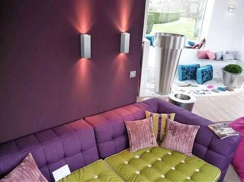 Decorando dormitorios: como quedará mi sala si uso color morado ... Decorar mi comedor con naranja u violeta