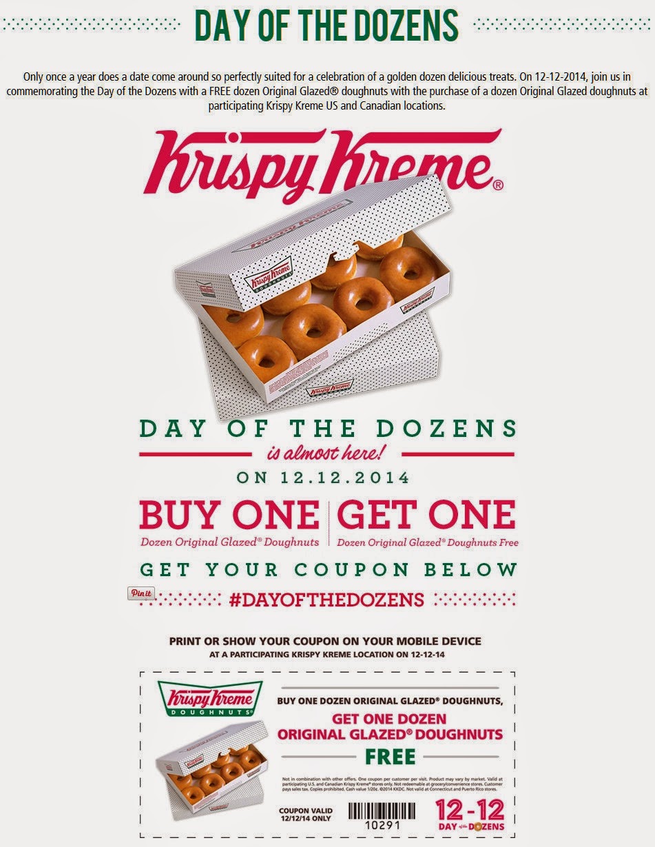 Barbara's Beat BOGO free dozen Krispy Kreme dougnuts 12/12