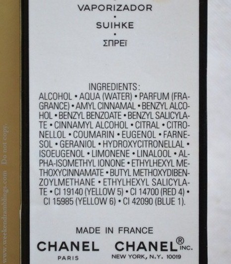 Weekend Ramblings Chanel No 5 Edt