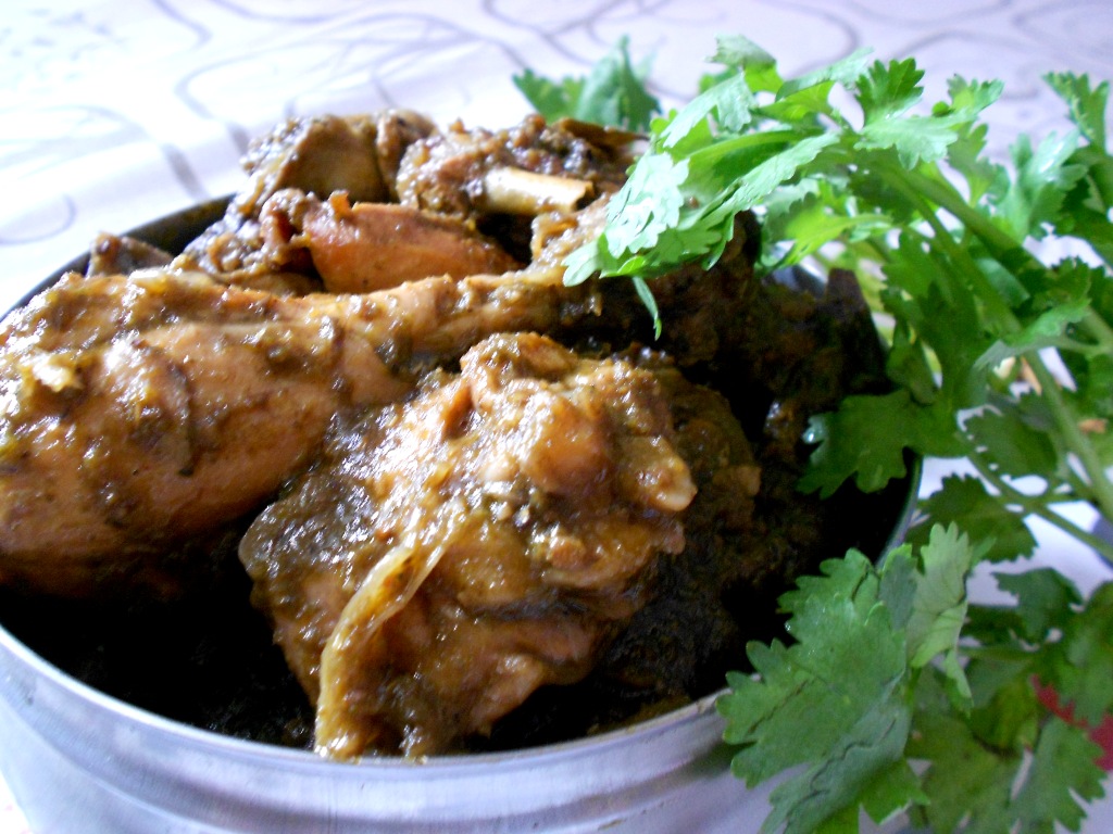 Flavors from my kitchen ! Green Chutney Chicken
