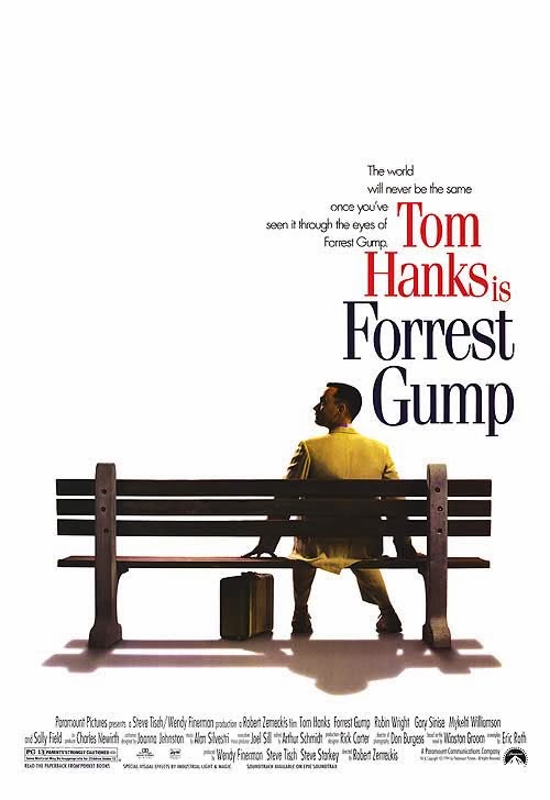 cinema just for fun Forrest Gump by Robert Zemeckis, 1994 (PG13)