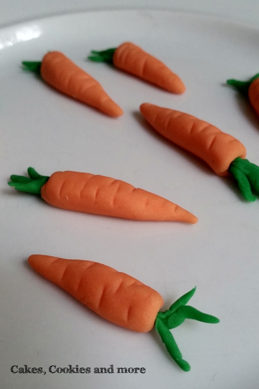 Karotten aus Fondant