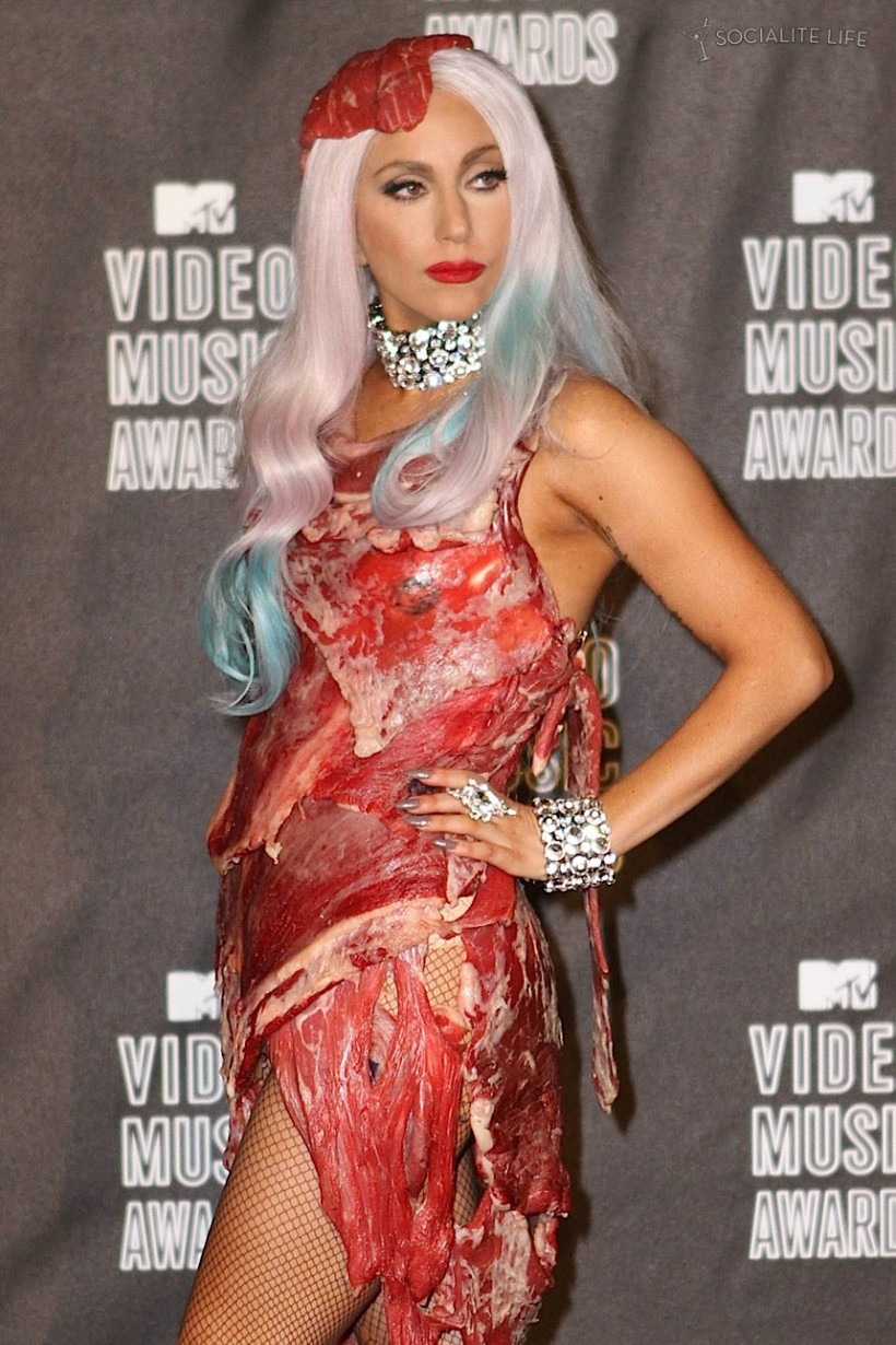 lady gaga vma meat dress