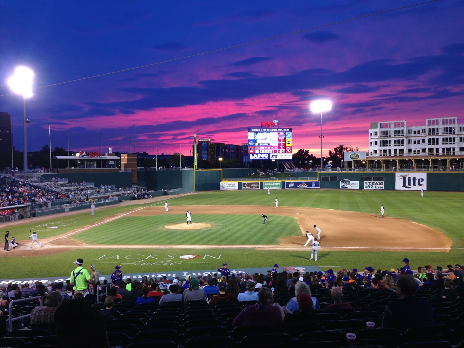 Mets Guy in Michigan Ballpark adventures Lansing Lugnuts, Cooley Law