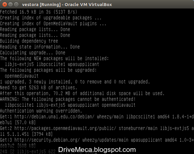 DriveMeca actualizando OpenMediaVault paso a paso