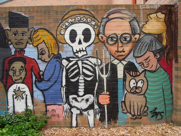 monticello library mural indiana street art mural
