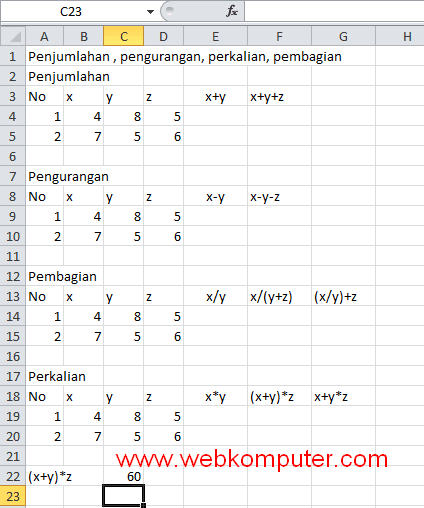 Tutorial Rumus Microsoft Excel 2010 | tutorial microsoft office rumus penjumlahan pengurangan Tutorial Rumus Microsoft Excel 2010 | tutorial microsoft office rumus penjumlahan pengurangan