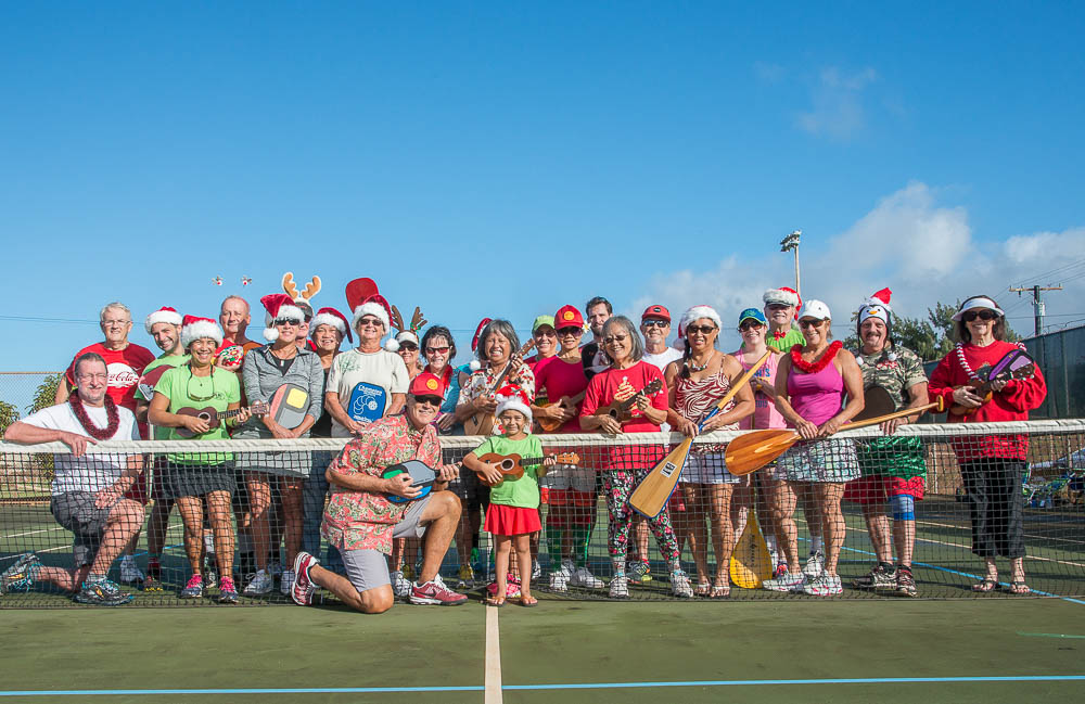 Pickleball Hawaii Kauai Christmas Pickleball Play