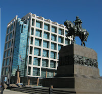 Independence square in montevideo
