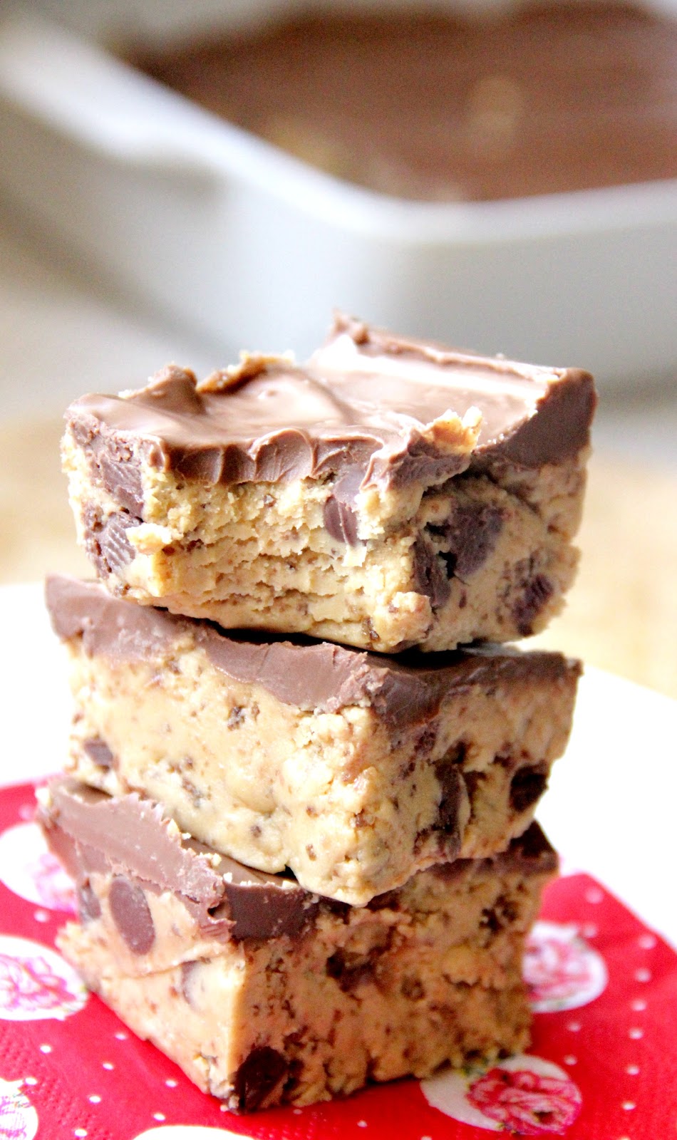 My Happy Place peanut butter chocolate chip cookie dough bars