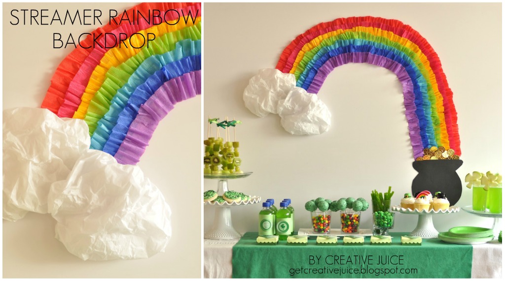 Tutorial Rainbow Party Streamer Backdrop Creative Juice