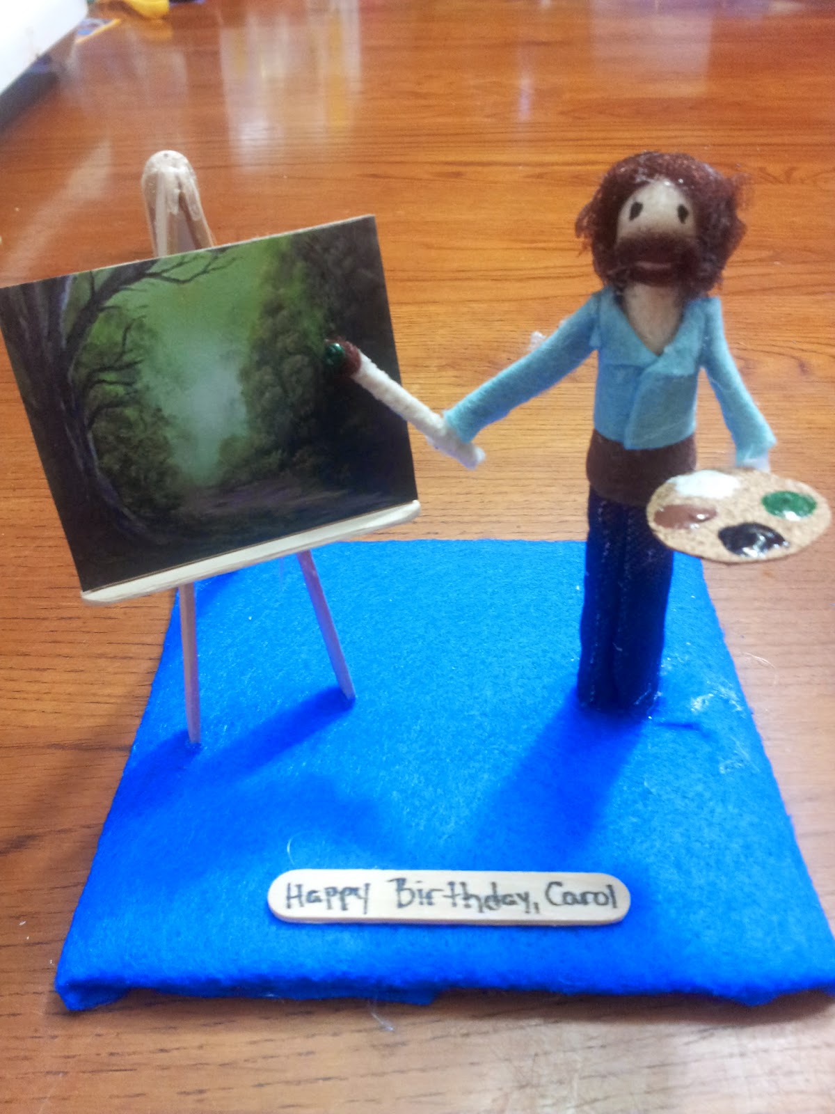 Working Mom Wonders Bob Ross Clothespin Man