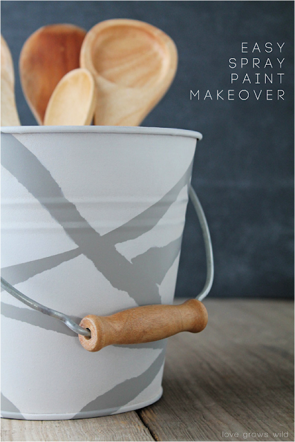 Give your old decor a modern look with this easy spray paint makeover! at LoveGrowsWild.com