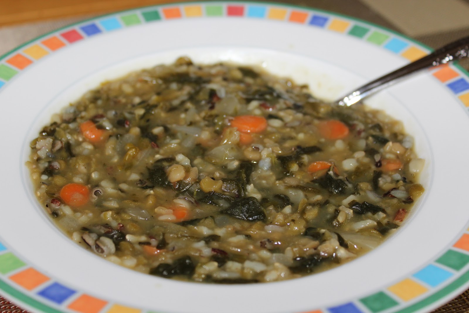 Mommy and Baby food Split Pea Soup with Veggies and Wild Rice for the