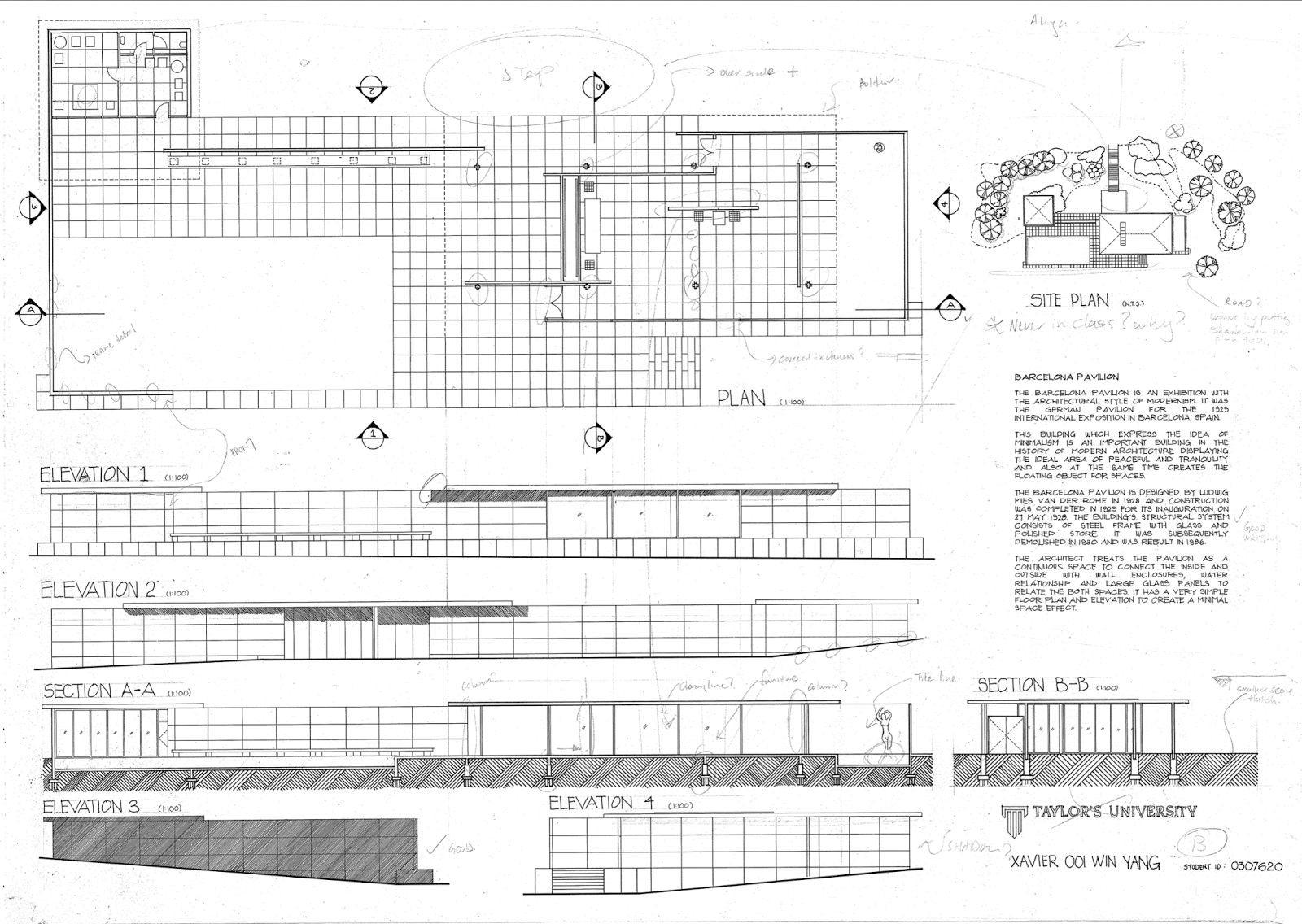 View Barcelona Pavilion Elevation Images