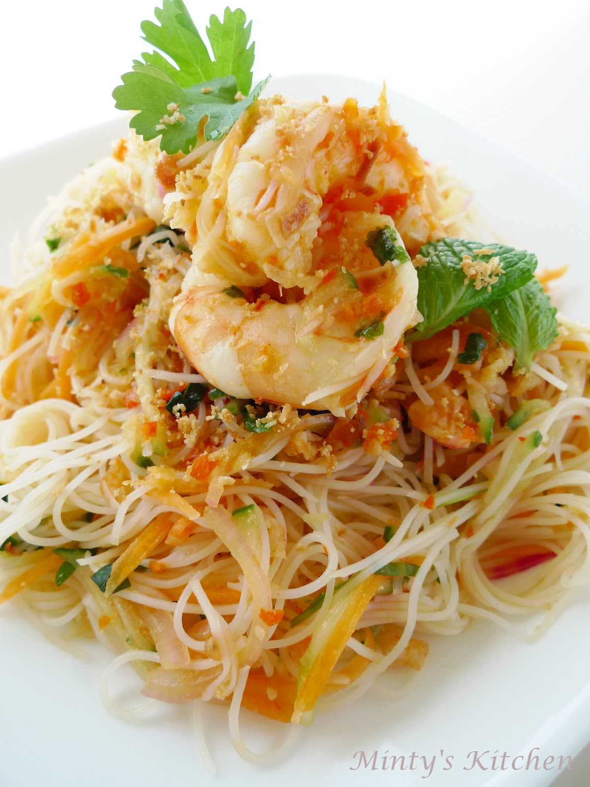 Minty's Kitchen Kerabu Bihoon (Rice Vermicelli Salad)