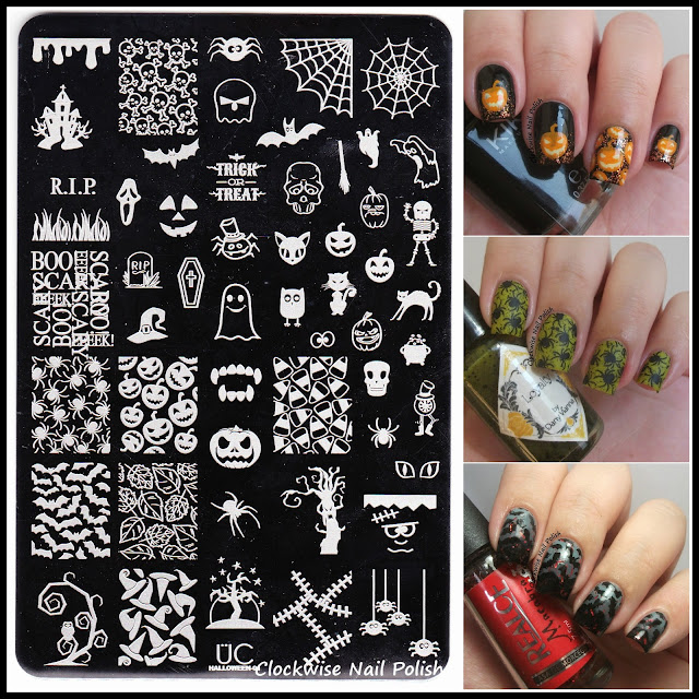 The Clockwise Nail Polish: Uber Chic Halloween-01 Stamping Plate Review