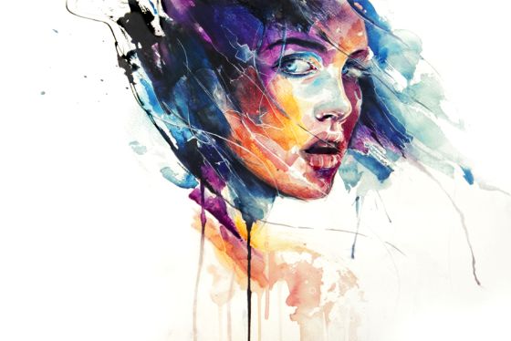 Silvia Pelissero agnes-cecile aquarelas belas mulheres manchadas