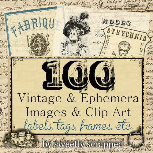 Sweetly Scrapped 100 Free Ephemera And Vintage Clipart And Images