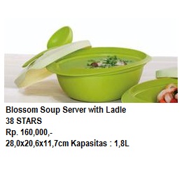 Tupperware Bogor Blossom Soup Server With Ladle