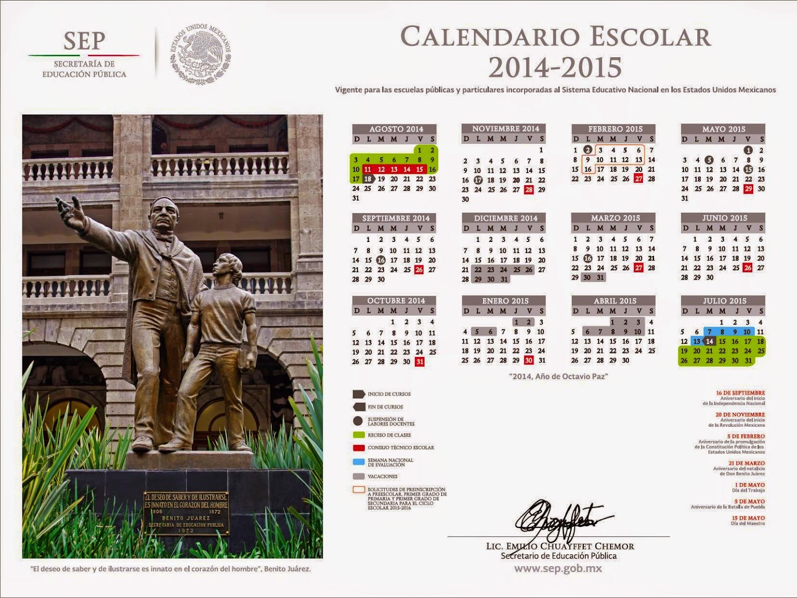 Calendario Escolar 2014-2015