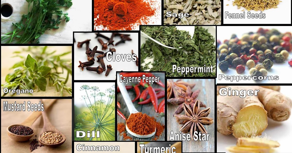 Culinary Physics List of Common Herbs and Spices and Their Uses