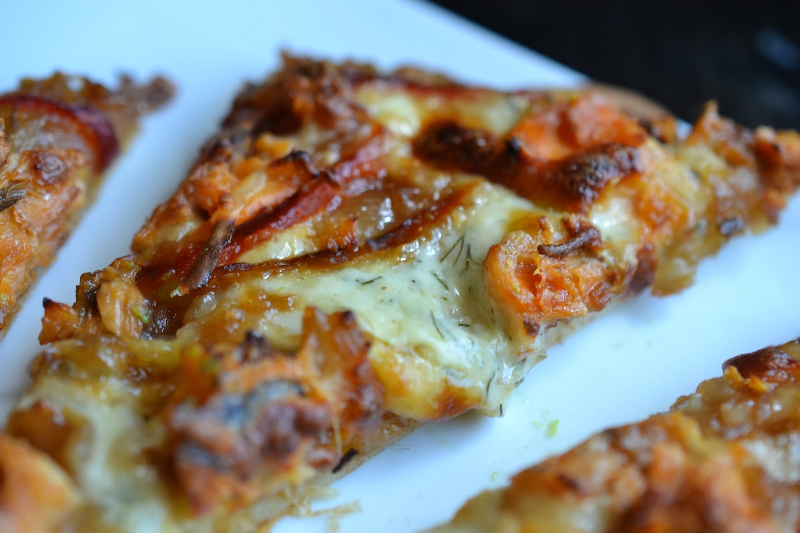 Greedy Girl Red Salmon Flatbread Pizza