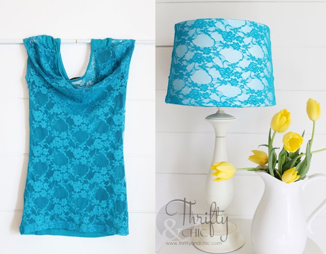 Turn Shirts into removeable lampshade covers!