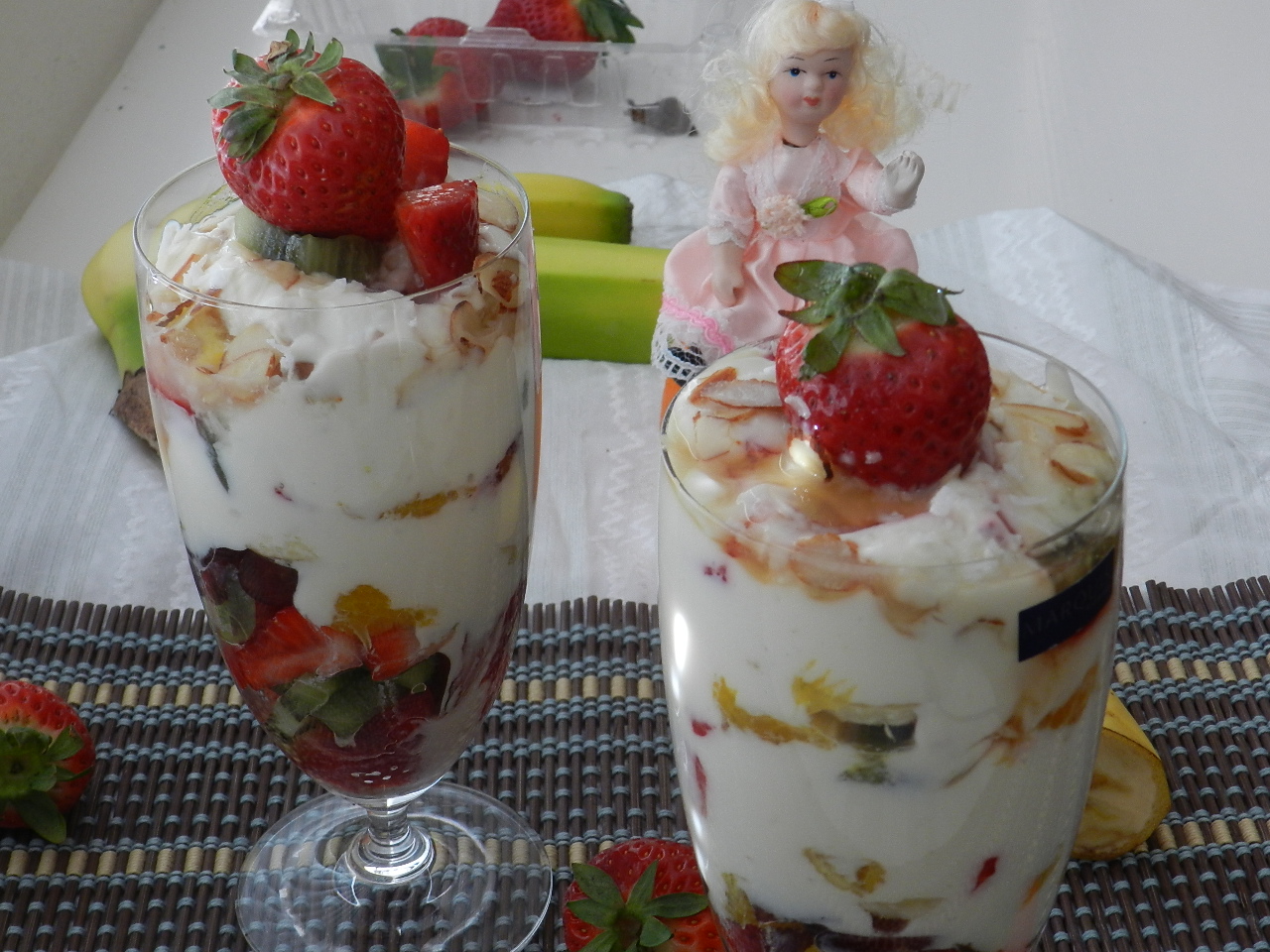 Raajis kitchen Fruit Salad with Greek yogurt dressing