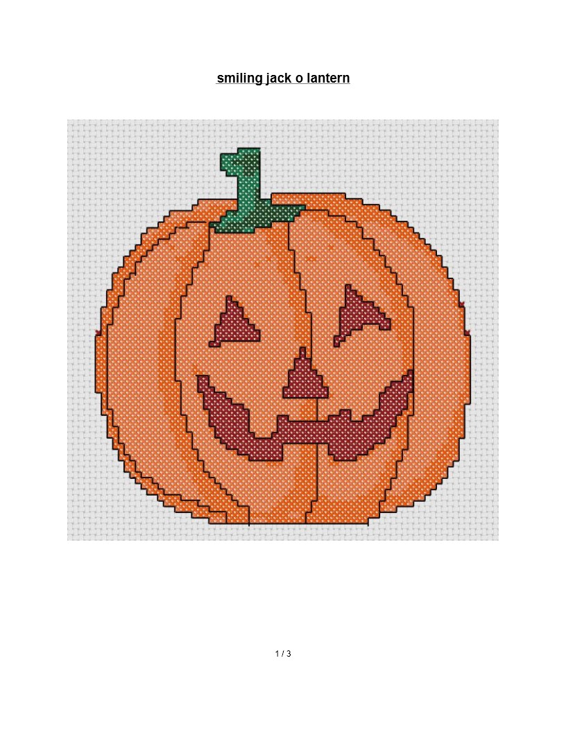 free cross stitch patterns and links small jack o lantern pattern