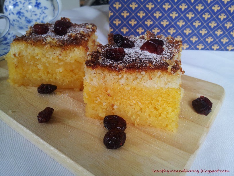 Love, Thyme and Honey Creamy Polenta Cake
