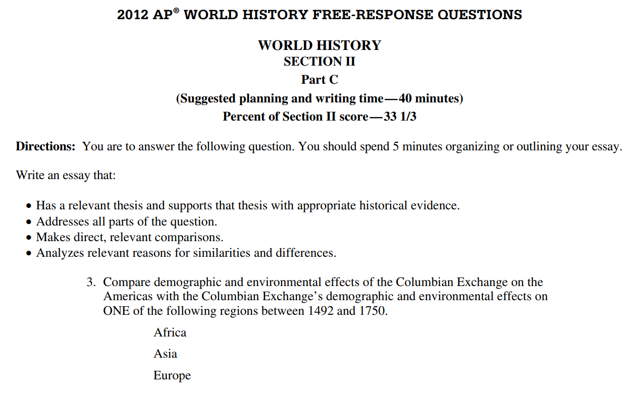 similarities and differences in the demographic effects of the columbian exchange Analyze similarities and differences in methods of political comp 2012 columbian exchange compare demographic and ap world history essay catalog, 2002-2012. similarities and differences in the demographic effects of the columbian exchange Analyze similarities and differences in methods of political comp 2012 columbian exchange compare demographic and ap world history essay catalog, 2002-2012.
