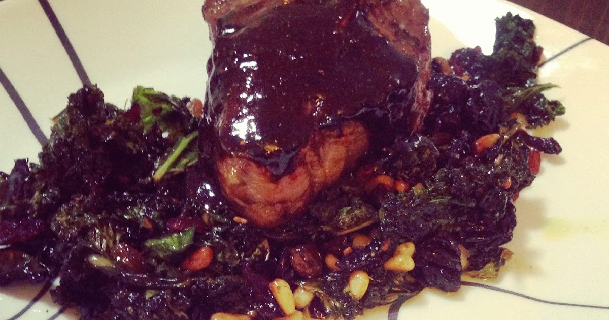 Pink Cereal and Raspberries Mom Meals Lamb Chops and Seasoned Kale