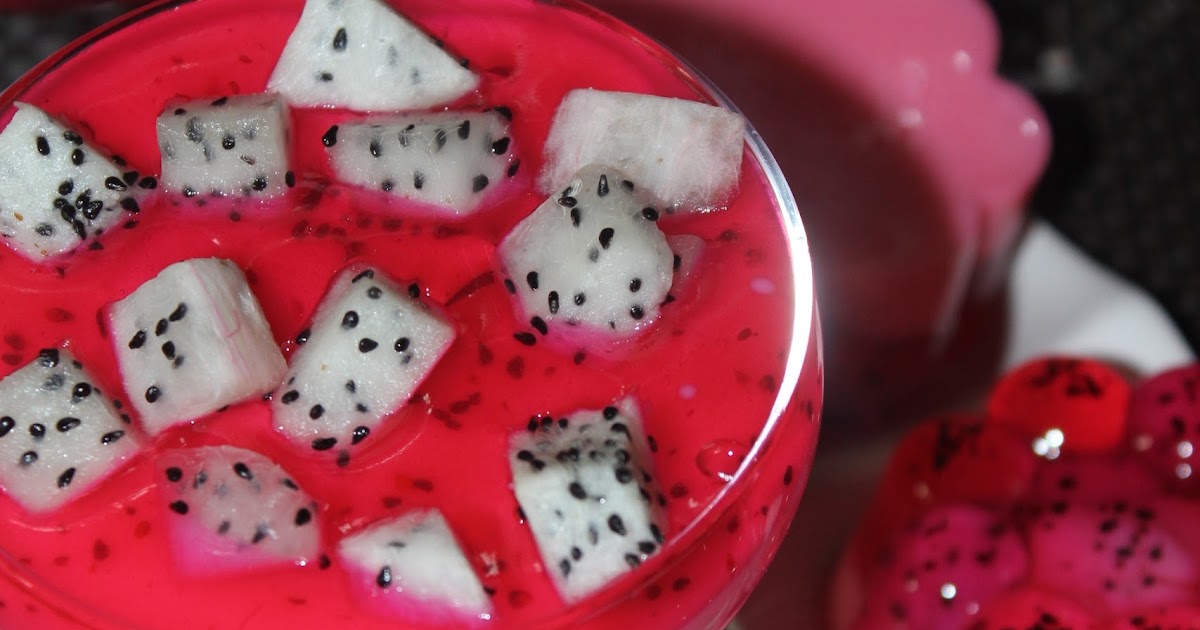 love to cook , love to eat dragon fruit jelly