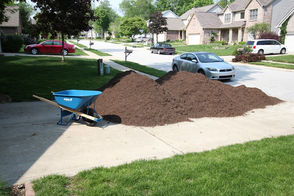 Adventures In Gardening Lots of mulch.