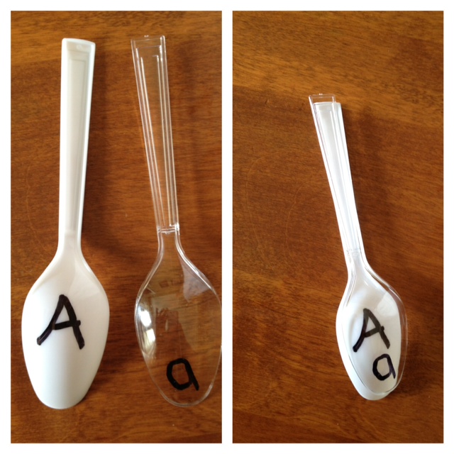 Alphabet Spoon Matching Game