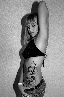 Tattooed Women with Sidebody tattoo design