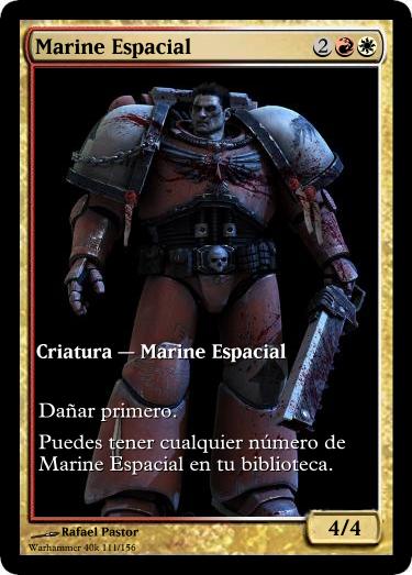 Cartas Warhammer 40k para Magic Marine+Espacial.3
