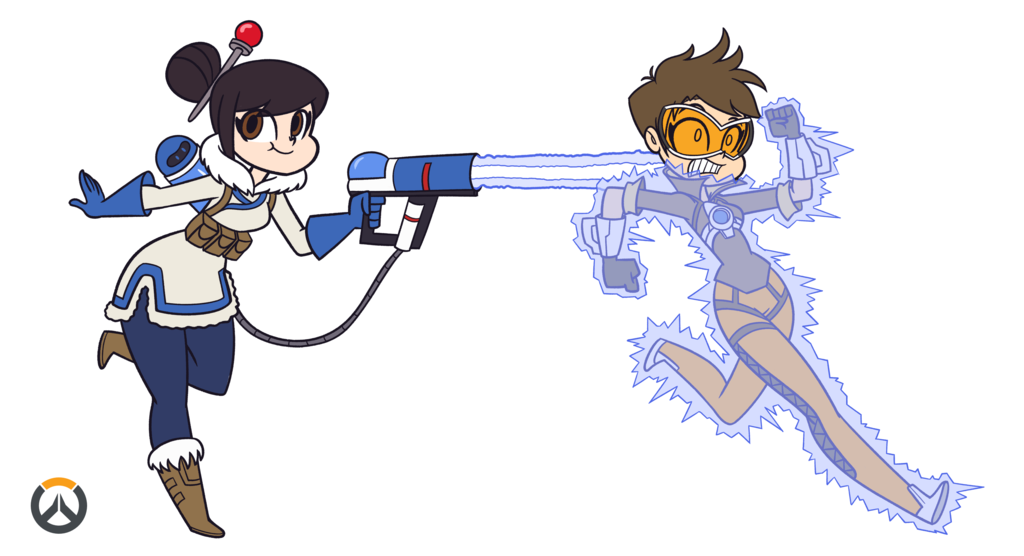 The Games Of Chance Overwatch Fan Art Mercy Mei A Little Genji