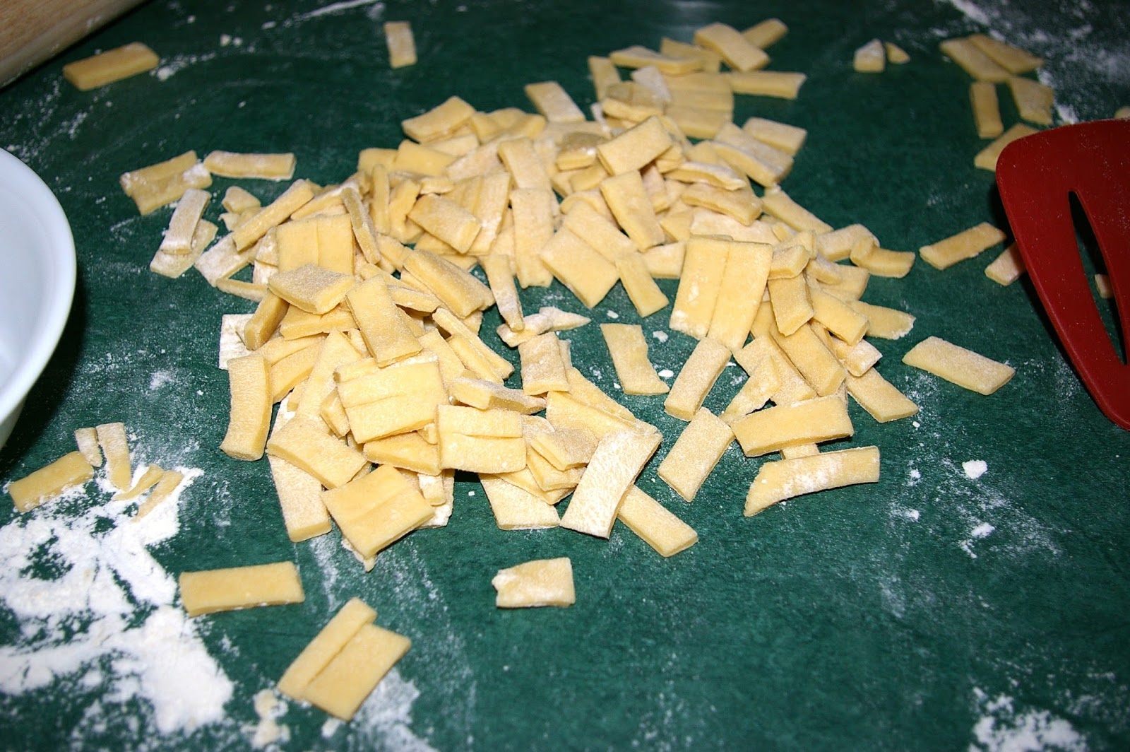 Emmy in her Element Homemade egg noodles... they're easier than you think!